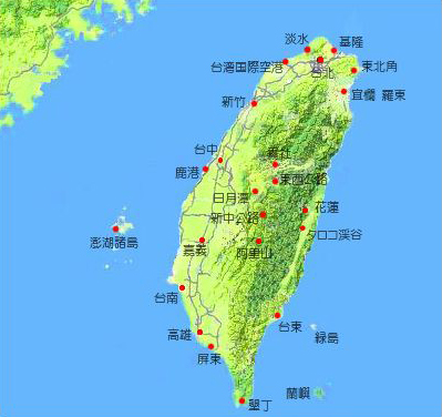 台湾 観光マップ